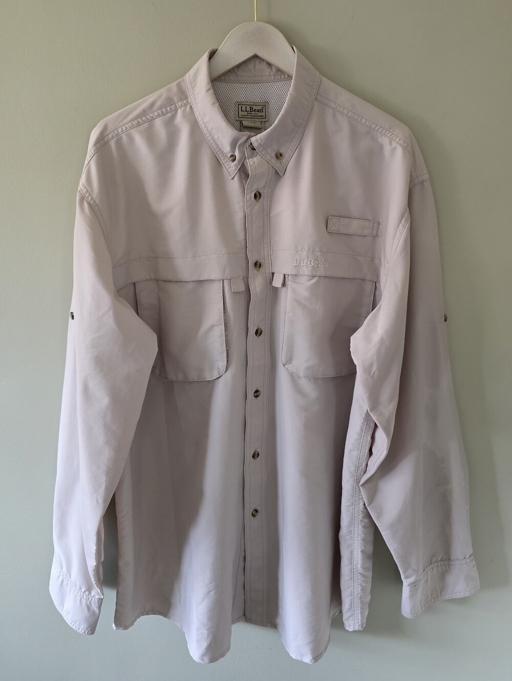 L.L. Bean L Vintage Gorpcore Utility Performance Hiking Fishing Tactical Shirt